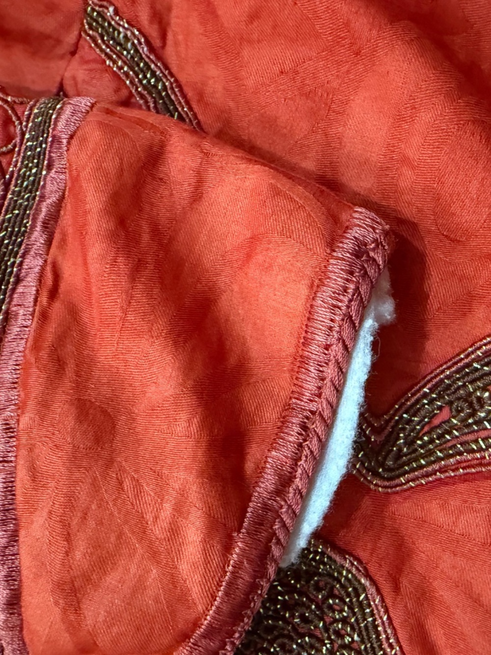 Unique, handmade orange embroidered jacket. - Picture 11 of 11